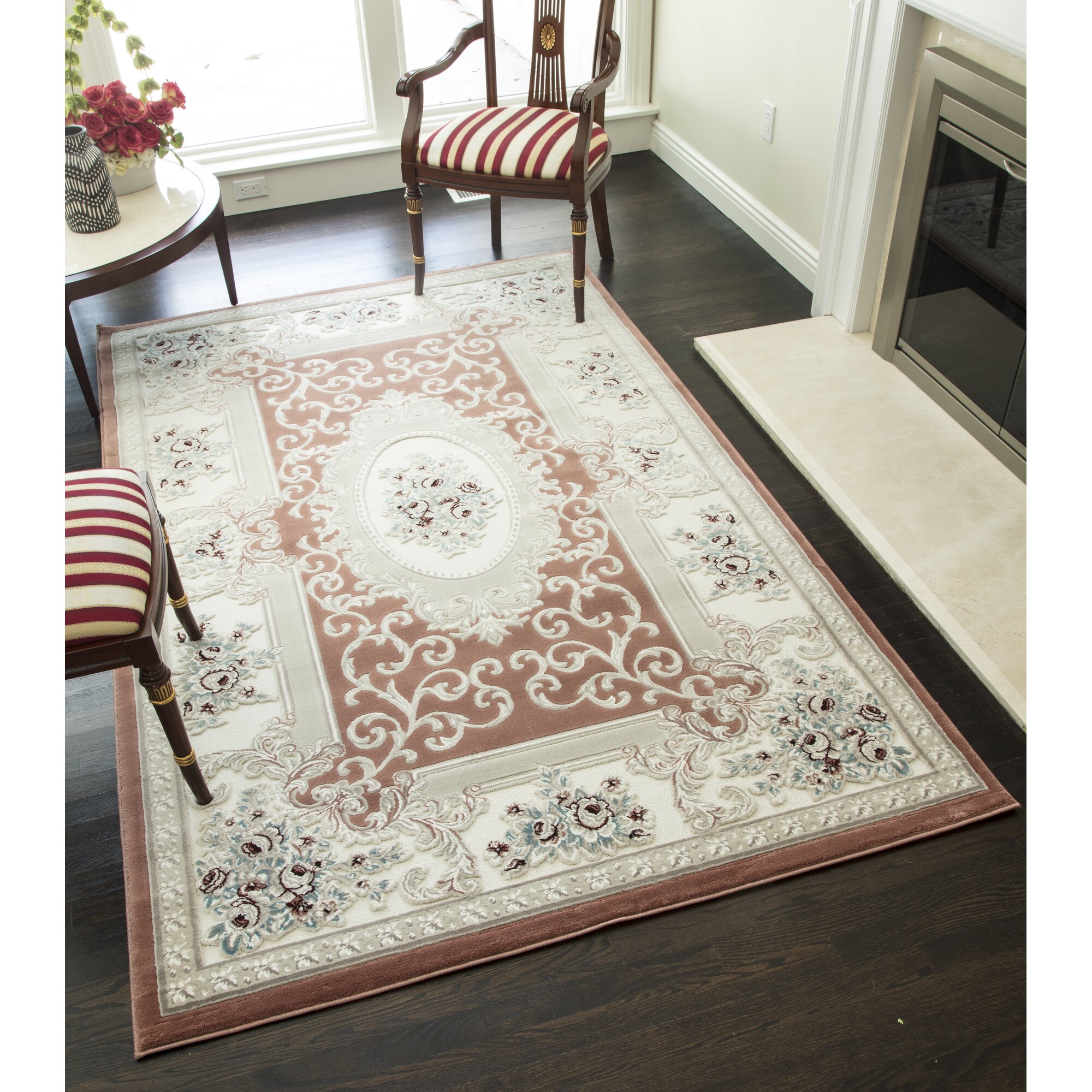 Rugs America Kensington Rose Area Rug & Reviews Wayfair